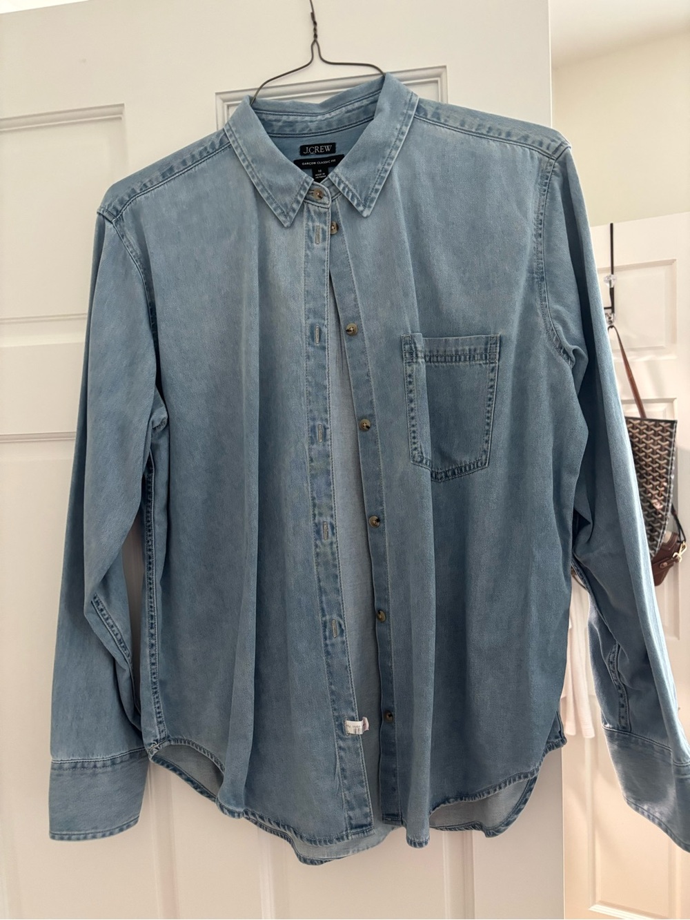 J. Crew Garçon Classic Fit Blue Denim Button-Down Shirt